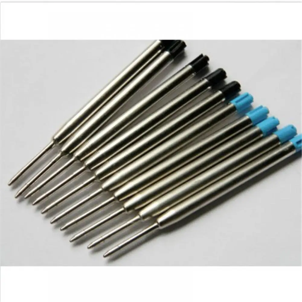 

10 шт., 1,0 мм, средние гладкие тонкие стержни для ручек, Parker Cross, тонкий наконечник, полезные стержни для ручек для студентов, художников, пишущих