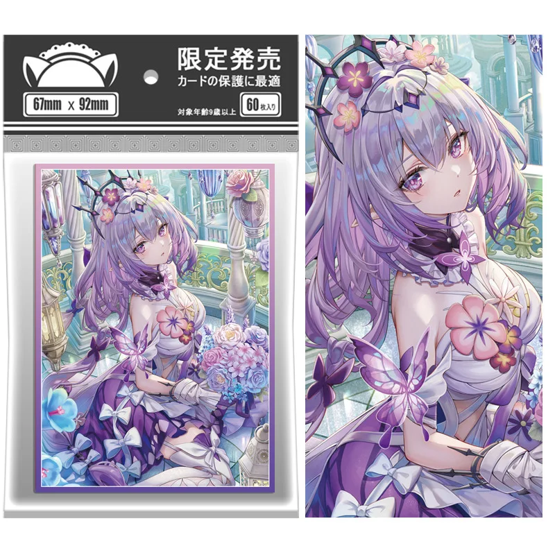 

60 шт., аниме-игра Honkai: Star Rail, фигурка Castorice, рукава для карт, супер милые коллекционные карты PTCG, блестящий защитный чехол