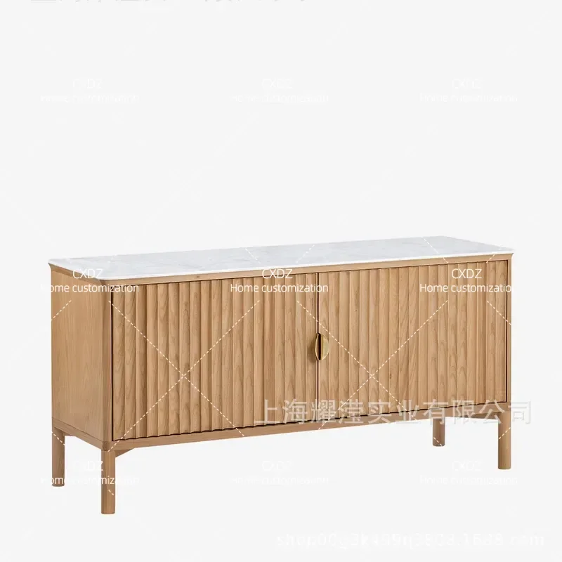 Marble TV Cabinet Living Room Floor Storage Unit Small Apartment Bedroom Locker Simple European Style Wall Mounted Log