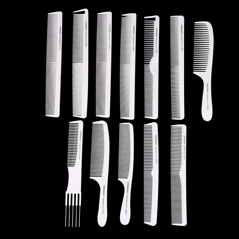 1PC Professional Hair Comb White Carbon Fiber Hairdressig Cutting Comb Anti Static Haircut Coloring Tools Barber Styling Tool