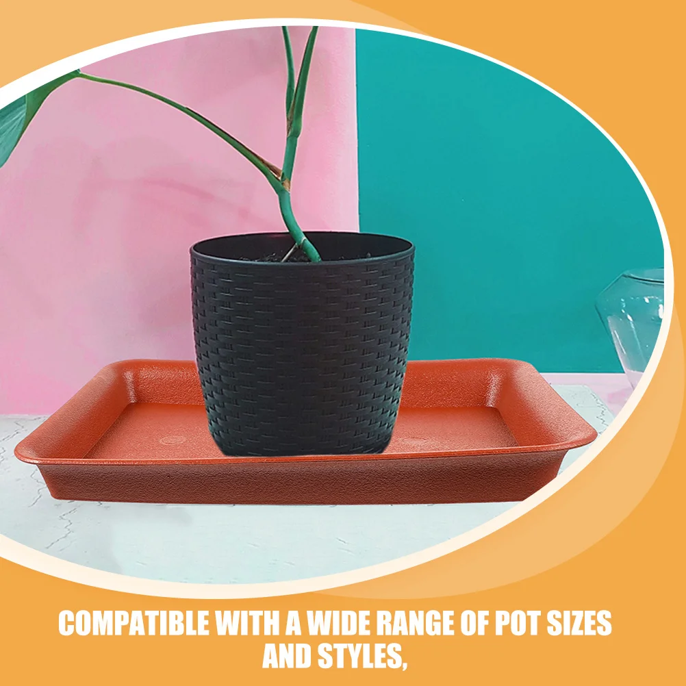 10 قطعة البلاستيك مستطيلة صينية الصحن النباتية سقي الصرف صينية للنباتات الداخلية في الهواء الطلق بونساي اناء للزهور بالتنقيط الماسك