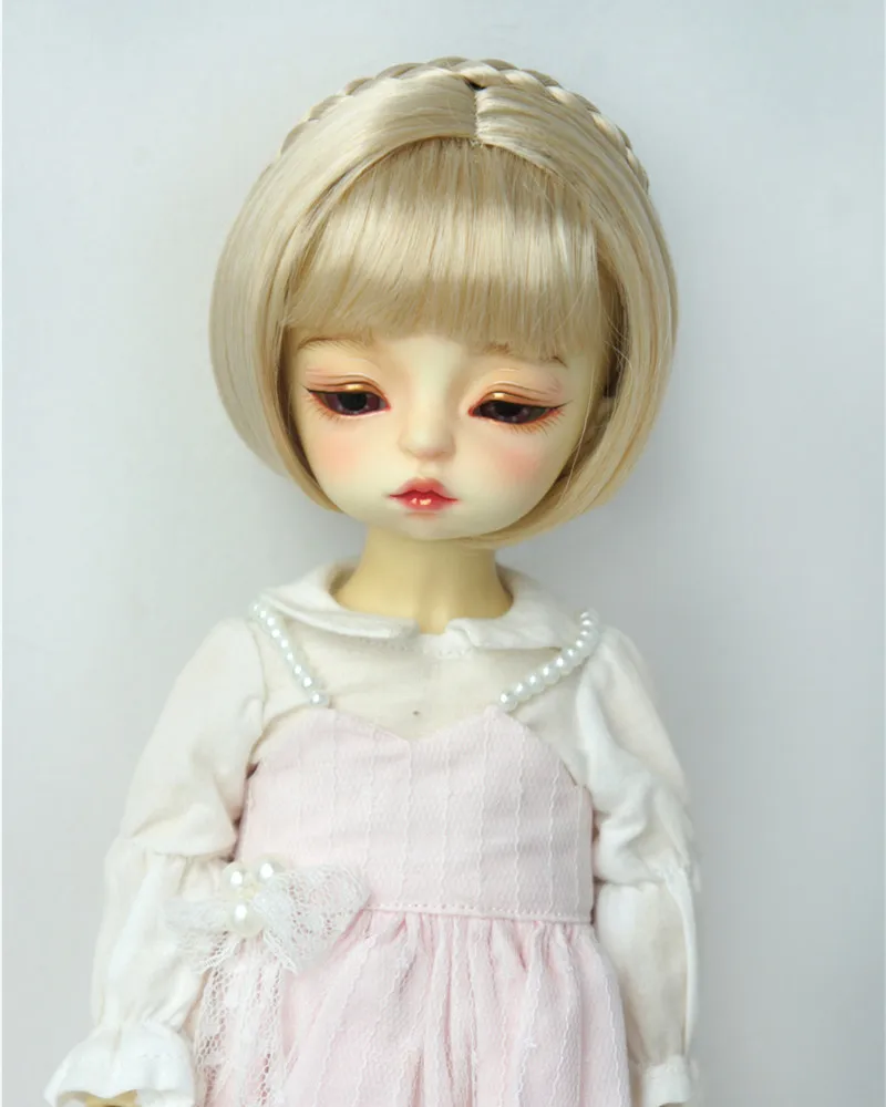 【JUSUNS】JD620 5-6 นิ้ว 6-7 นิ้ว 7-8 นิ้วสั้น Bobo ตัด Braiding Band สังเคราะห์ Mohair BJD วิกผม 1/8 OB11 YOSD MSD อุปกรณ์เสริม
