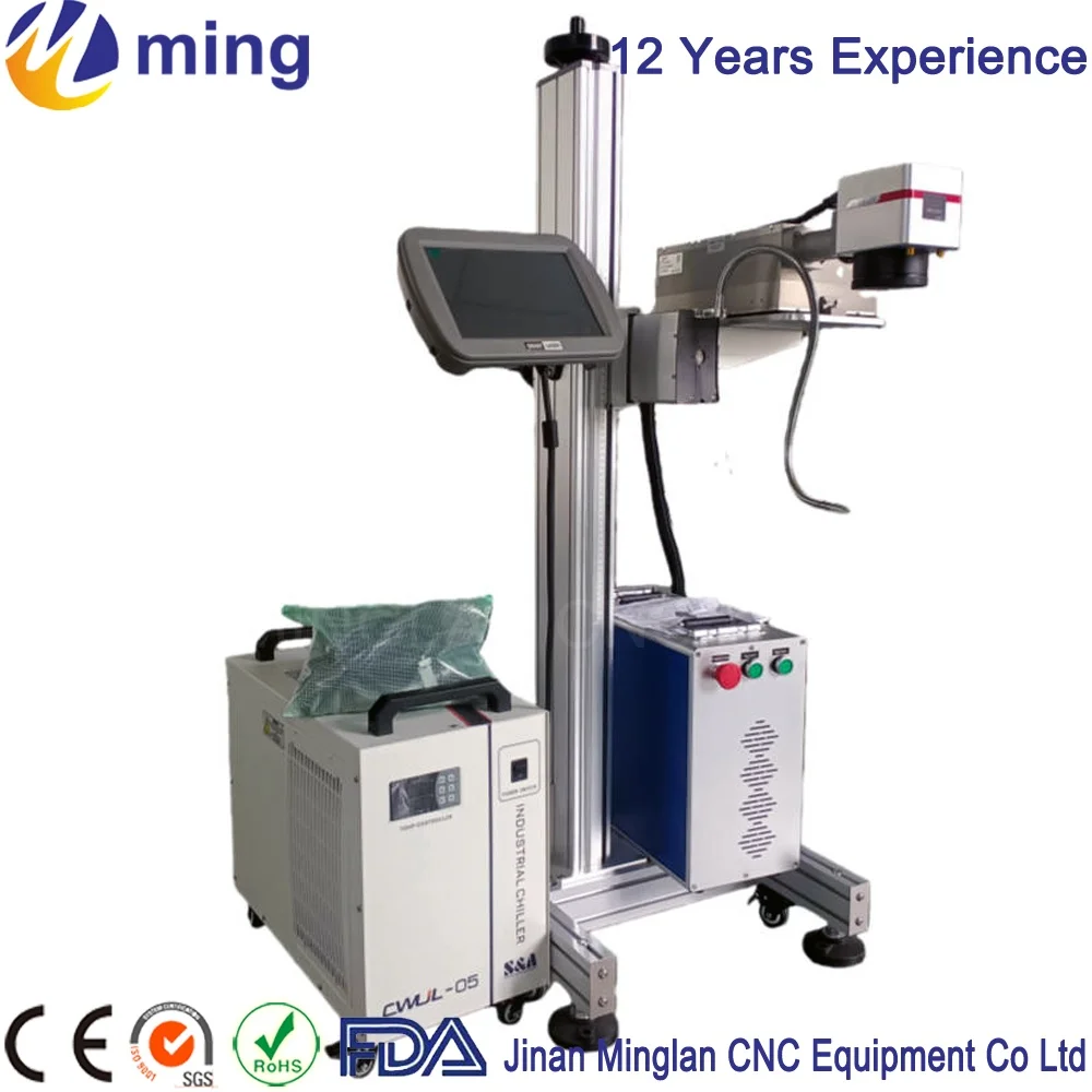 3W 5W JPT/INNO/Gainlaser UV Laser Marking Machine With Water Chiller For Glass