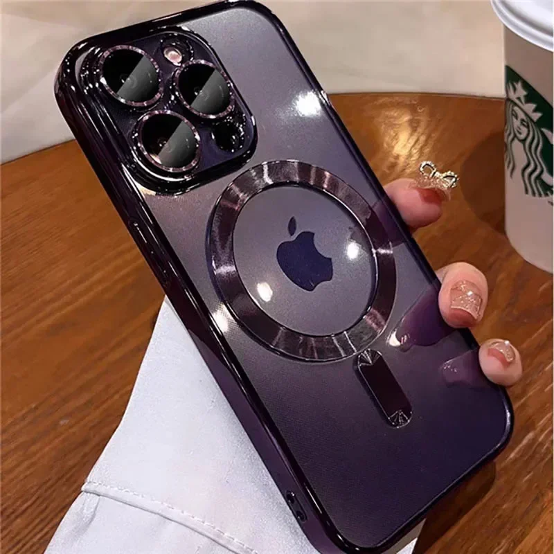 Luxury Lens Seal Protect Plating Phone Case For IPhone 11 12 13 14 15 16 Pro Max Plus Magsafe Magnetic Wireless Charging Cover 800+ sold4,782.694,916.61Save 133.92-2%4300Monkey 3C StoreSee previewSimi