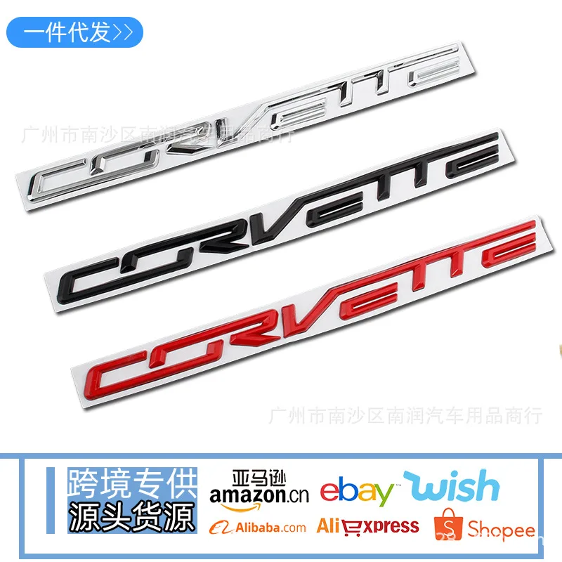 Chevrolet Corvette Rear Bumper Sticker English Customized Car Label Stickers For Snowbirds Known For High Performance