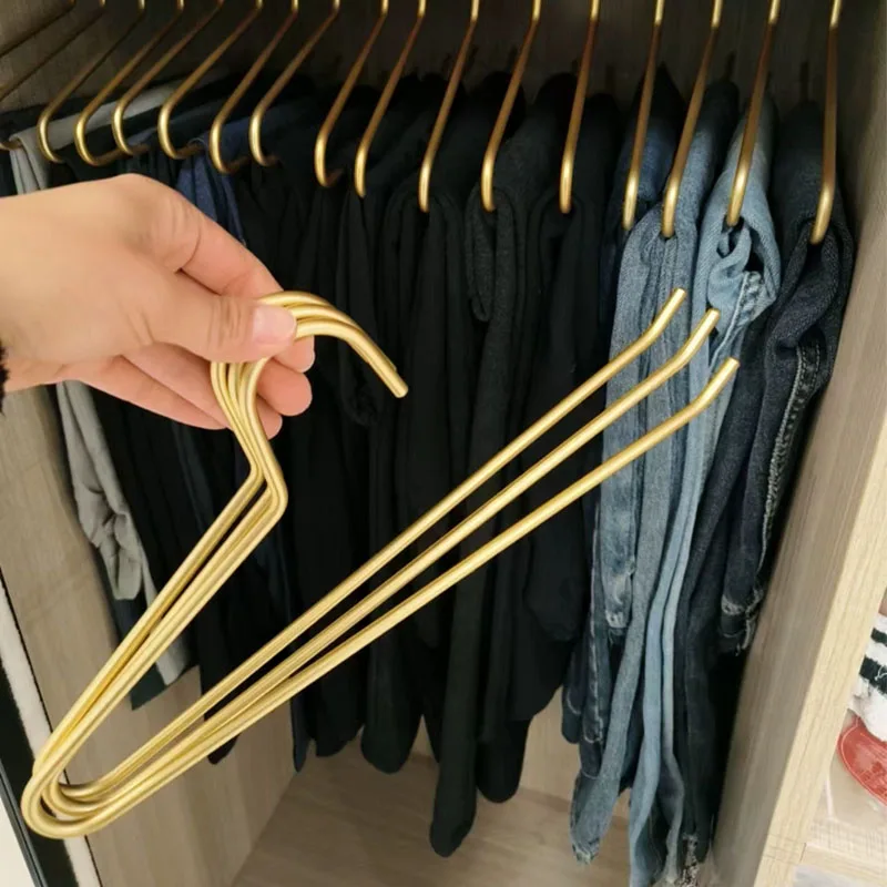 5PCS Thickened Goose Style Aluminum Trouser Hanger, Anti-slip No Mark Design, Space-saving Pants Organizer for Household Closet