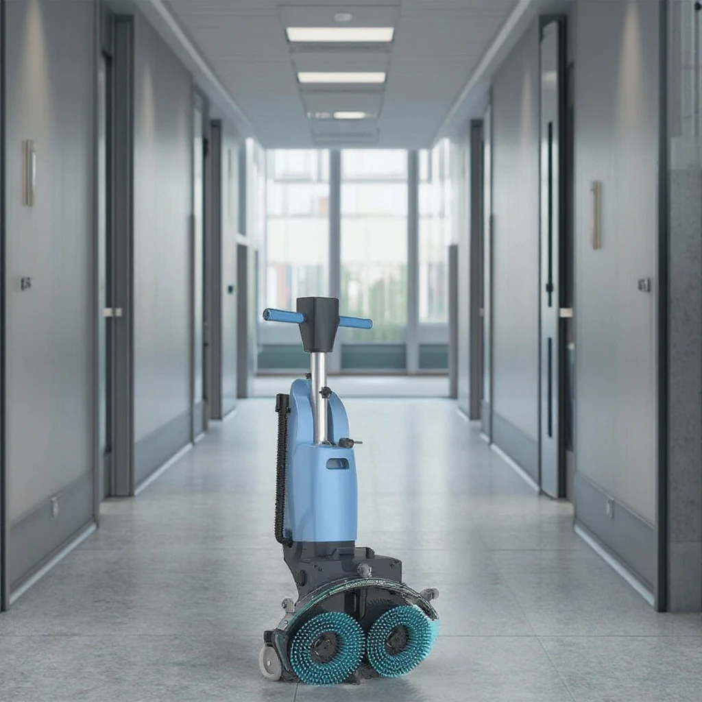 

CleanHorse K3 Corridor Cleaning Commercial Handheld Compact Auto Dual Brush Small Electric Smart Floor Scrubber