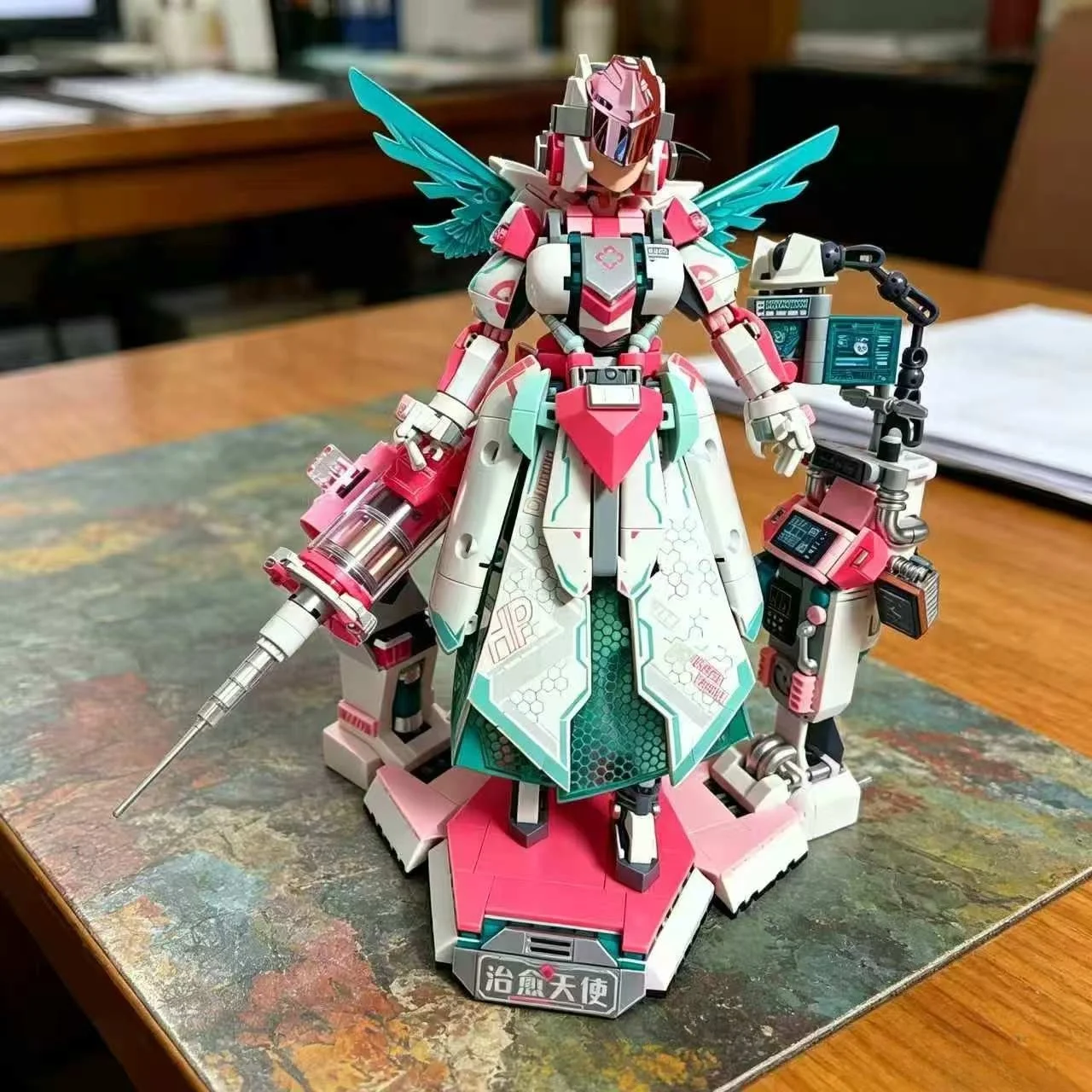 

City Dream Hero Healing Angel Nurse Building Blocks Collectible Anime Action Figure Ornament for Girls boy birthday cool gift