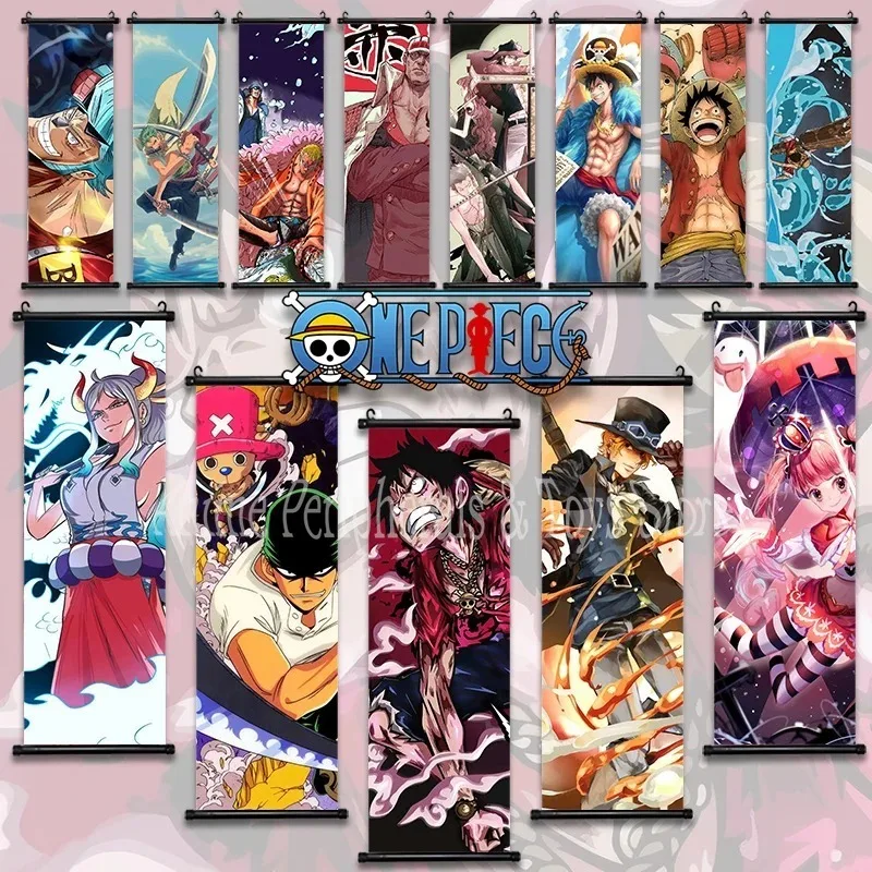 Anime ONE PIECE Poster Luffy Canvas Painting Sun God Nika Art Print Kids Room Decoration Mural for Hanging Scrolls Roronoa Zoro