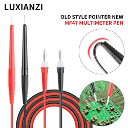 LUXIANZI MF47 Puntali per multimetro per tensione elettrica a doppia estremità Sonde di misurazione da 3 mm Penna per tester in silicone multimetro