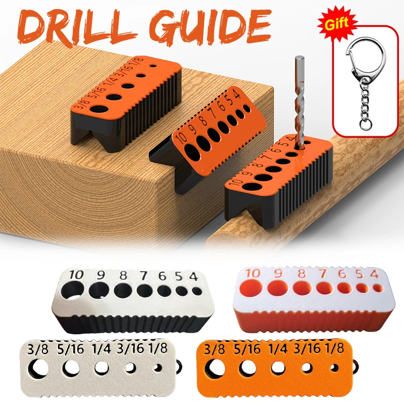 **1PC Metric/Imperial Drill Guide Electric Drill Cylindrical Hole Punching Tool Drilling Locator DIY & Professional Drilling