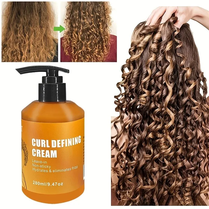 GZE Defining Curl Cream – Verbessert Wellen und Locken beim Hinzufügen von Definition | Bedingungen, Entwirrungen und reduziert Frizz | Paraben