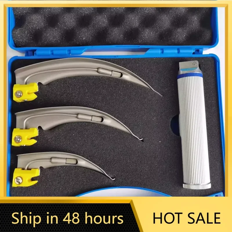 Laryngoscope price per set Adult and Pediatric LED Light Buld Flexible Handle Laryngoscope with Different Blades Choose