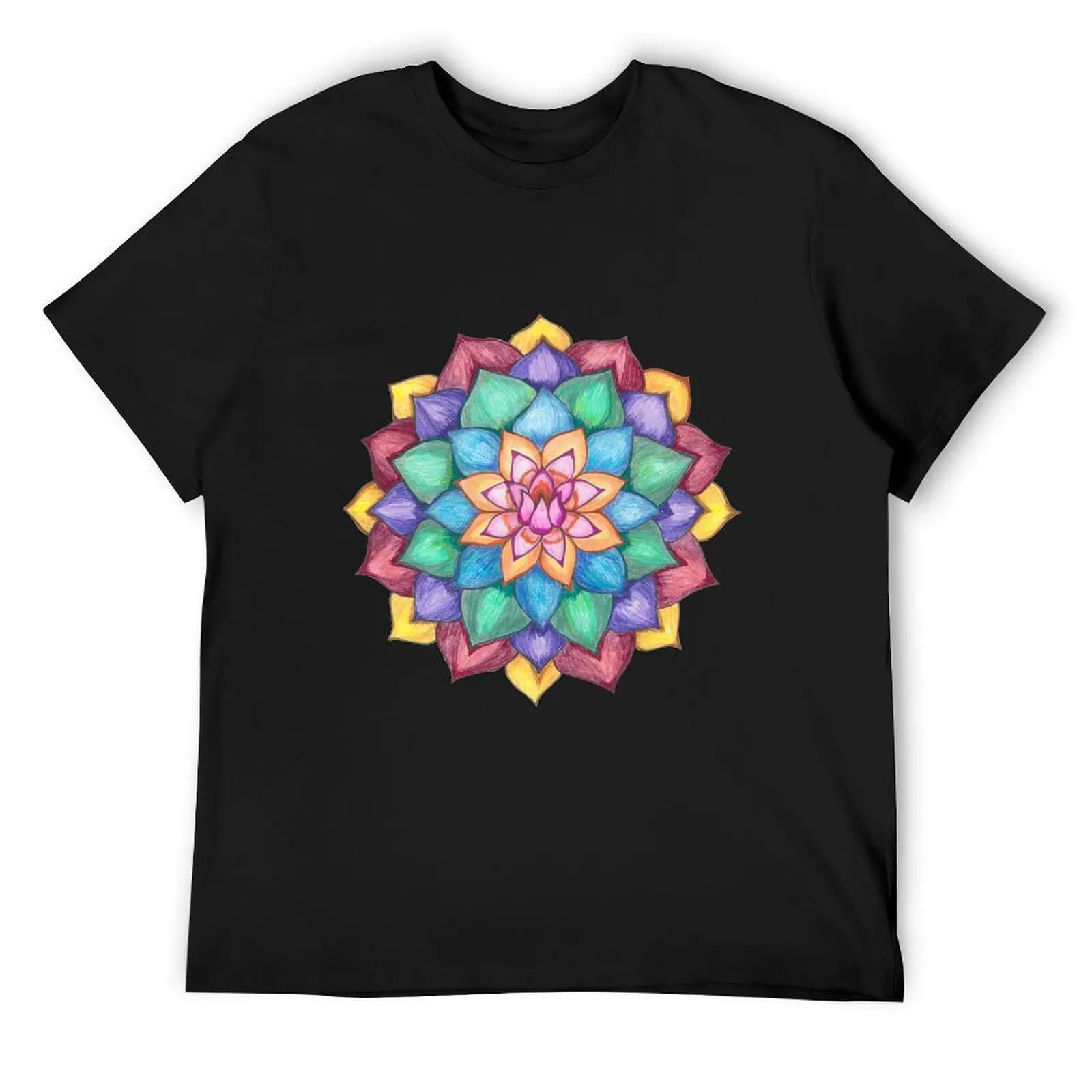 Lotus Flower Mandala T-Shirt boys animal print blue archive oversized t shirt custom t shirt t shirt for men