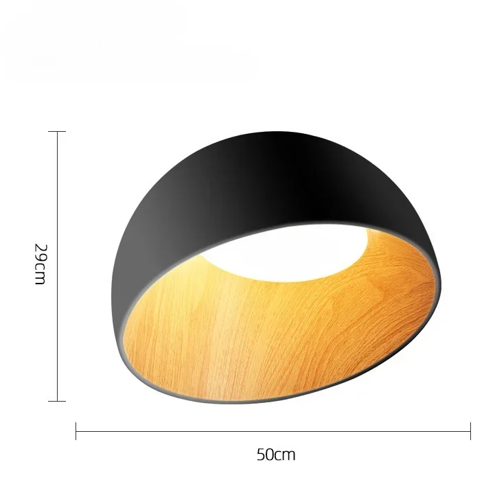 Nordic slaapkamer plafondlamp creatieve casual gepersonaliseerde schuine houtnerf Japanse stijl hoofdslaapkamer verlichtingsarmatuur