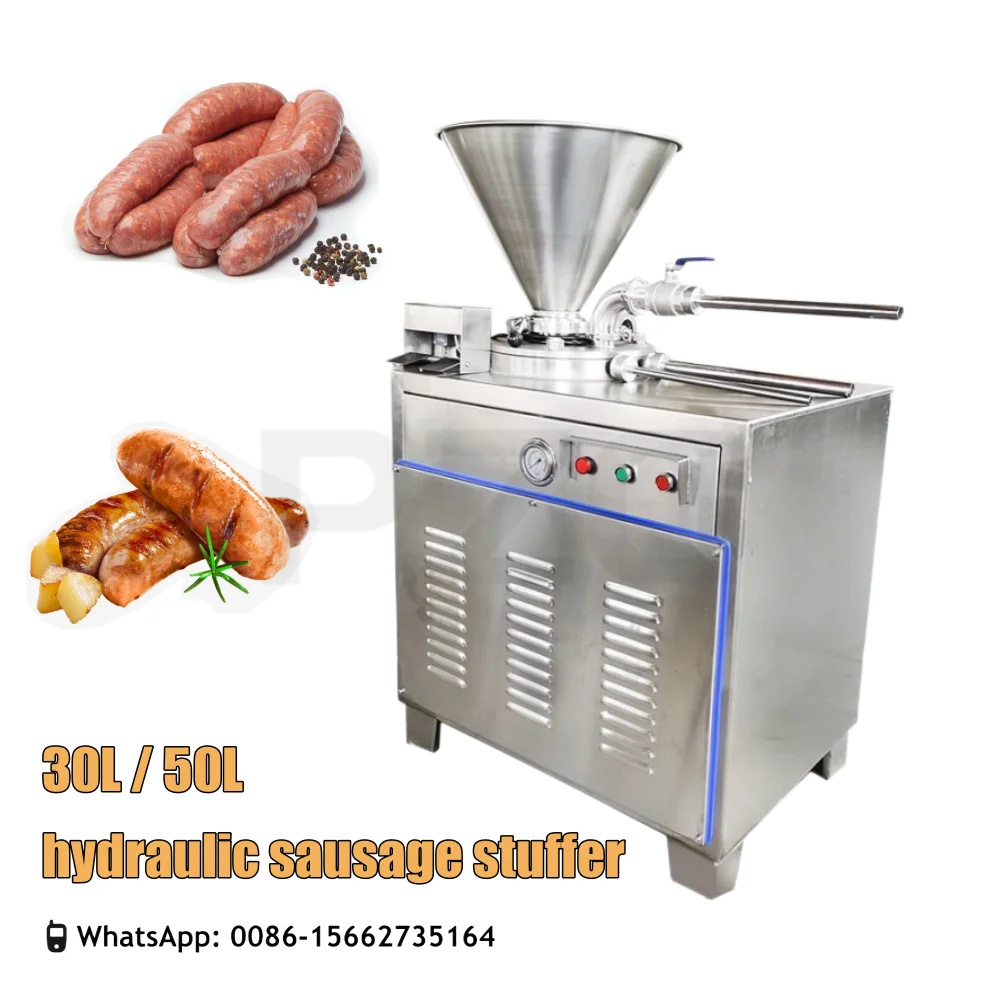 50L Commercial Automatic Electric Hydraulic Sausage Filler Filling Stuffer Stuffing Maker Machine