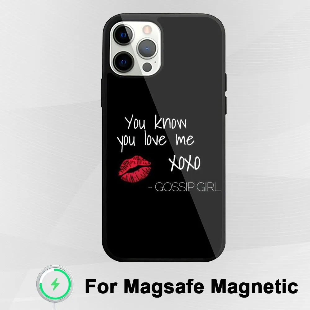 TV G-Gossip Girl XOXO Cool Phone Case For iphone Pro 11 Max 13 Plus 12 14 Mini 15 Magsafe Magnetic Wireless Charging Shell