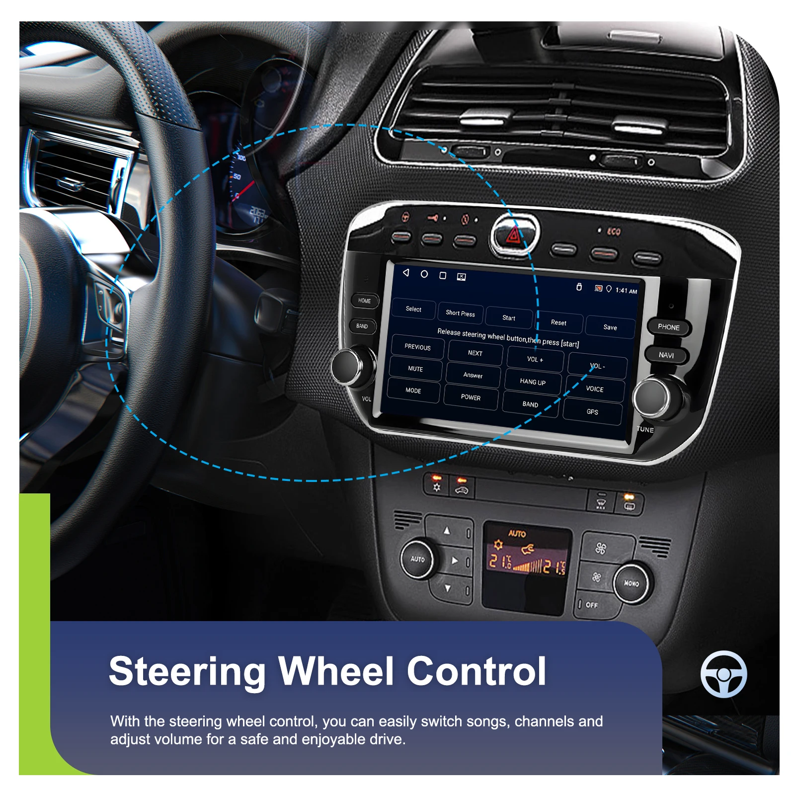 Podofo 2DIN 4+64G Android Autoradio für FIAT Punto 2012–2016 Auto-Multimedia-Player Carplay Android Auto GPS Mirror Link USB – Detail 12