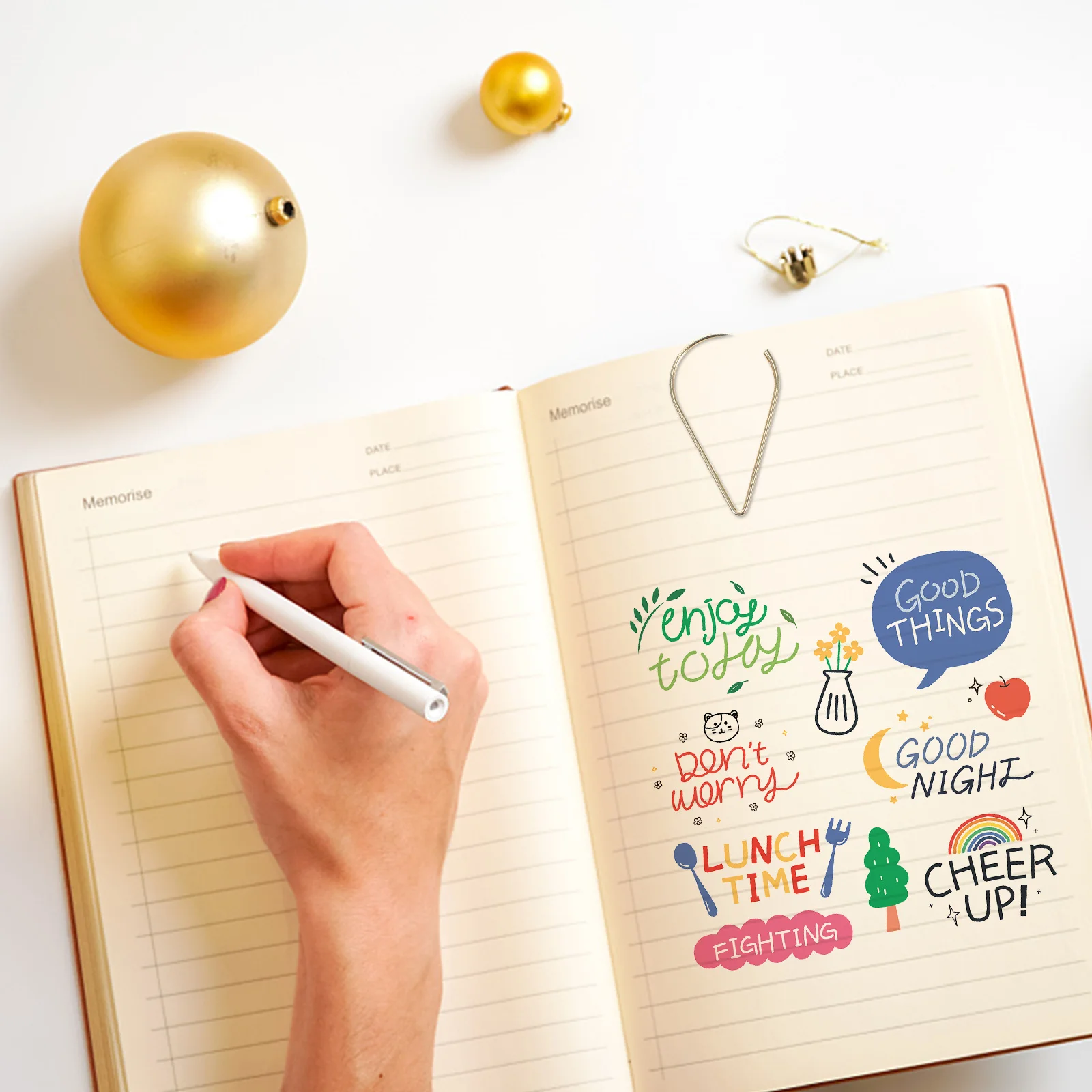 10pcs Water Drop Bookmarks Metal Paper Clips Decorative Shaped Clip For Office School Home Small Steel Pin Dripping Paperclip