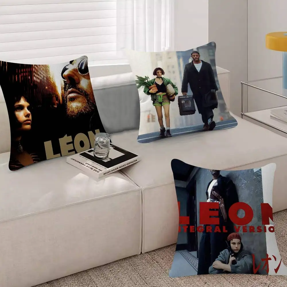 Classic Movie Leon The Professional Cushion Cover Pillowcase Upholstery Sofa Throw Pillow Home Decor Pillowcas