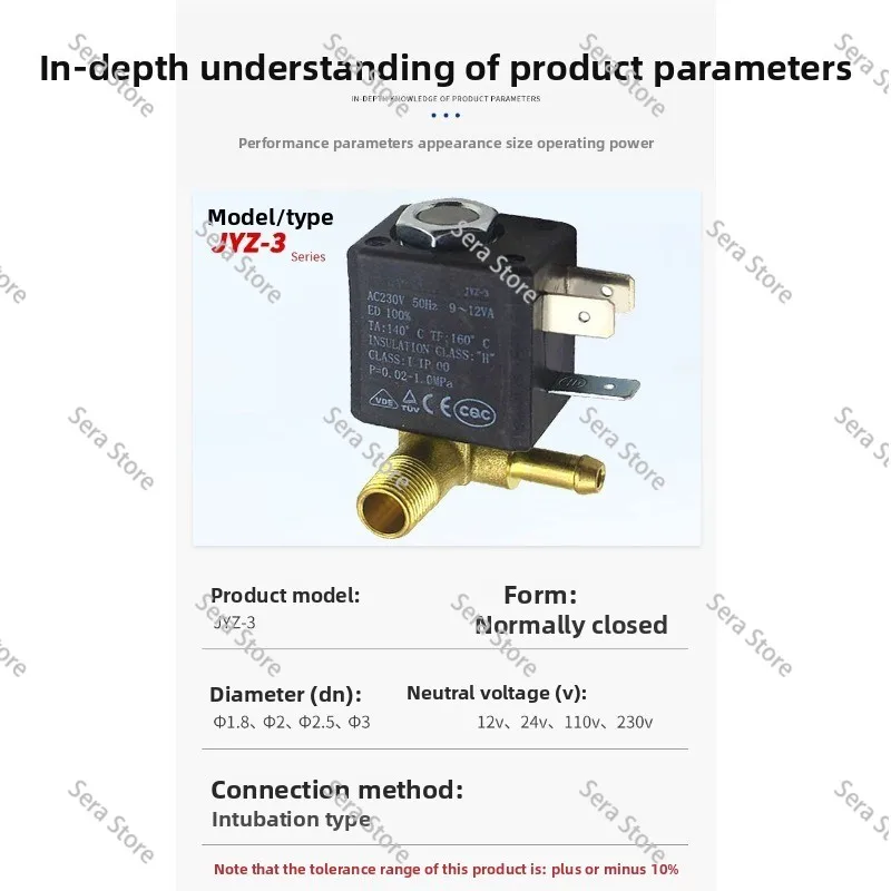 JYZ-3 Normally Closed N/C AC 230V 10bar G1/8