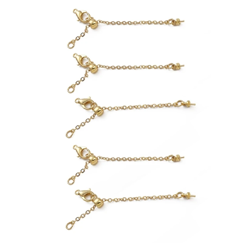 Multipurpose Adjustable Length Chain Lobster Clasp Extension Chain Charm Pendant for Comfort Fits Jewelry Accessory