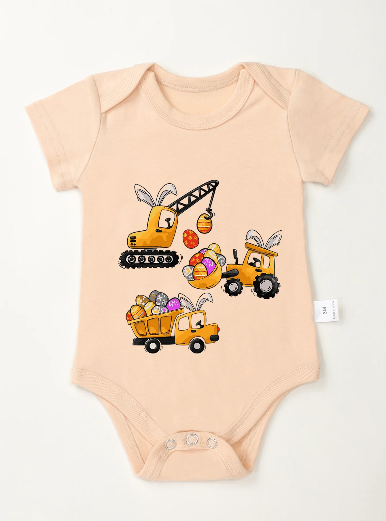 Cute Newborn Infant Toddler Rompers Cute Jumpsuit Harajuku Bodysuit Fashion Baby Girl Boy Crane Pattern Short Sleeve Clothes