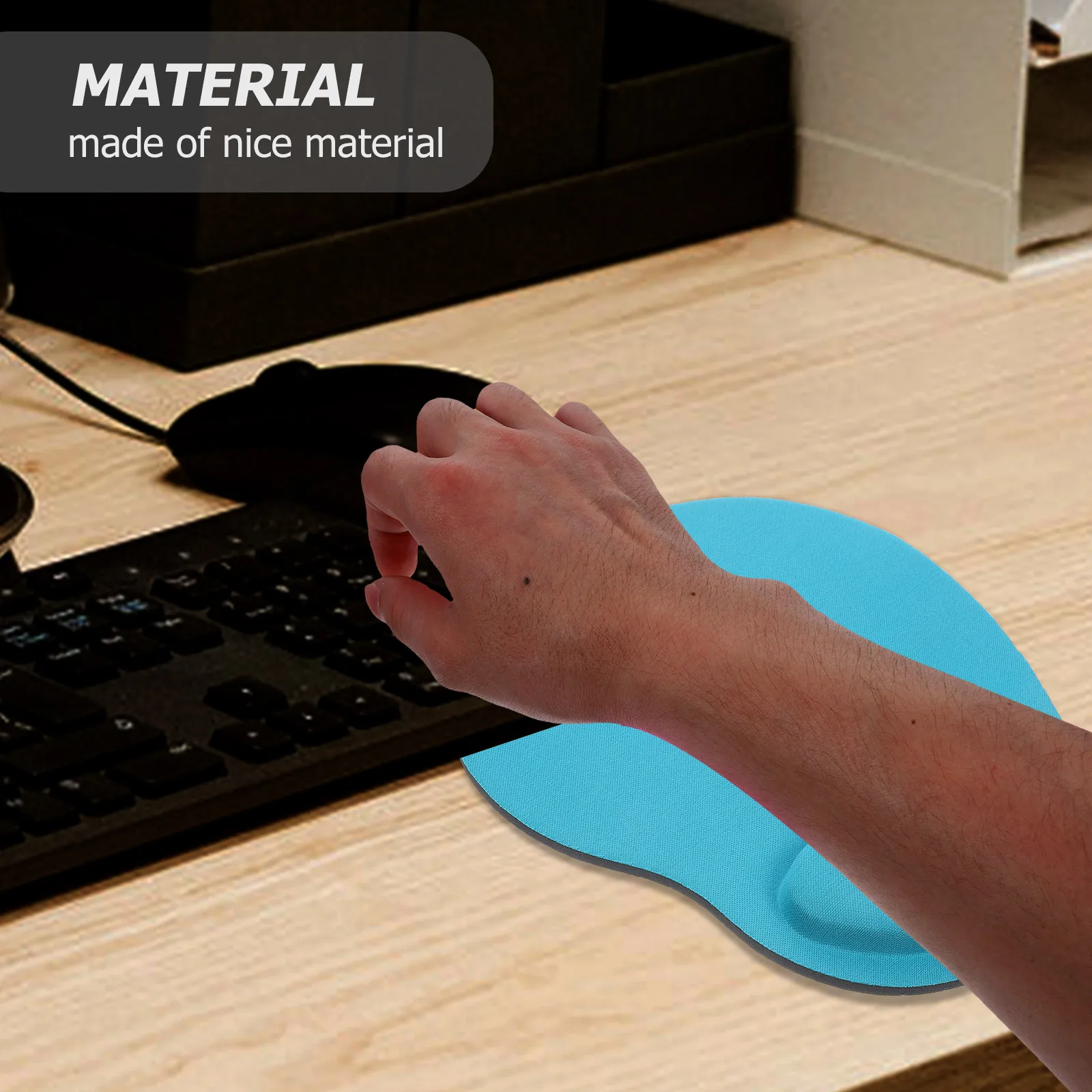 

Extra Thick Wrist Support Mouse Pad Soft Memory Material Skid Proof Bottom for Computer Gaming Studying Work Wrist Rest Mouse