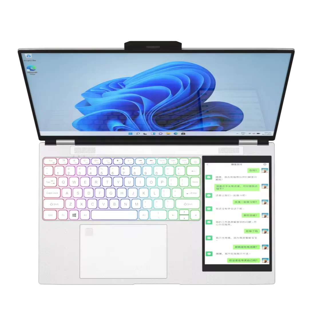 

OEM Laptop 15.6 Inch + 7 Inch Touch Dual Screen 16GB 1TB SSD Processor N95 Backlit Keyboard Business Painting Laptop