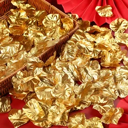 1000 Pieces of Silk Gold/Silver Rose Petals Wedding Room Layout Simulation Petals Wedding Supplies Wedding Accessories