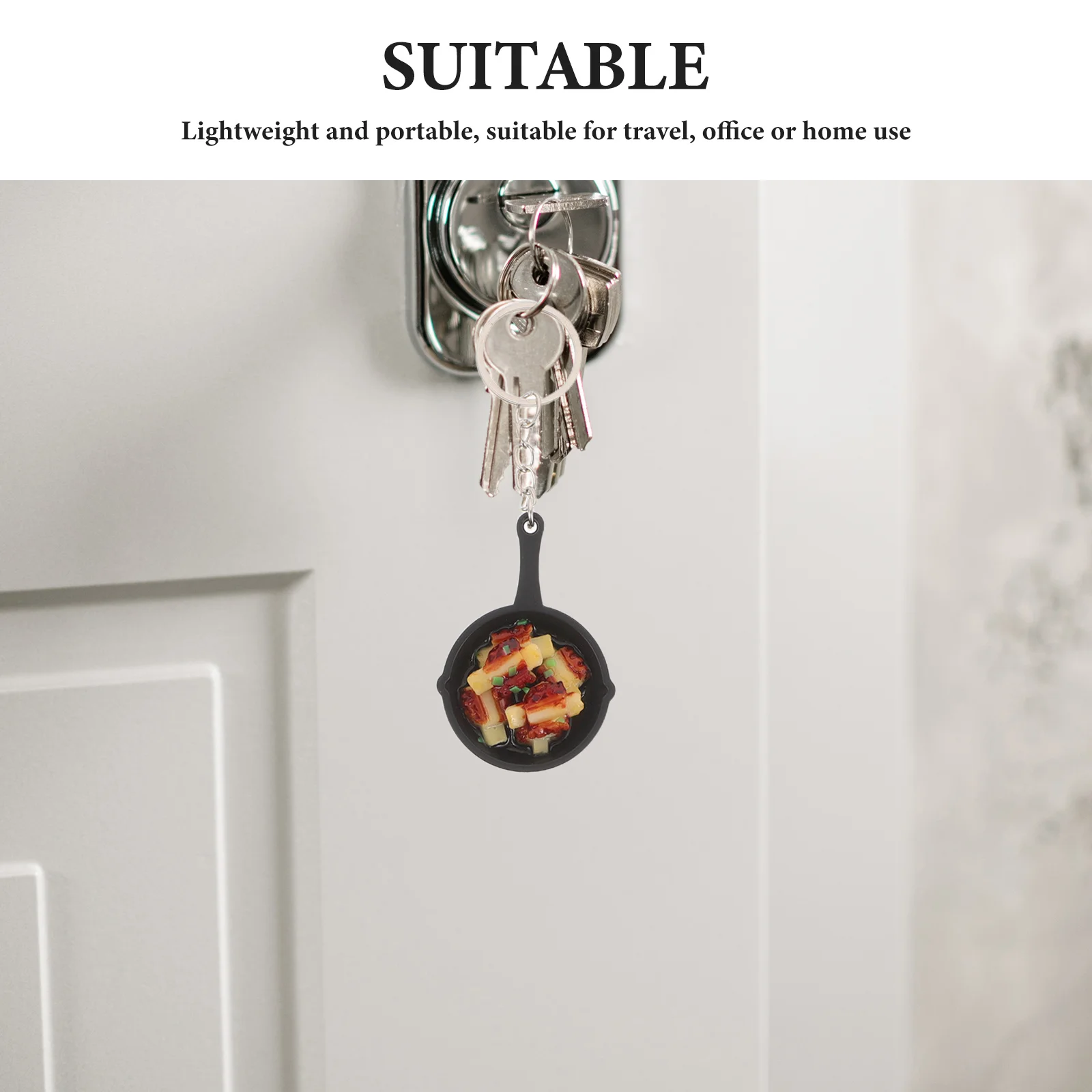 6 قطعة مقلاة المفاتيح قلادة صغيرة الغذاء سحر حقيبة معلقة حلية حقائب اليد حزب صالح تنوعا خفيفة الوزن #5