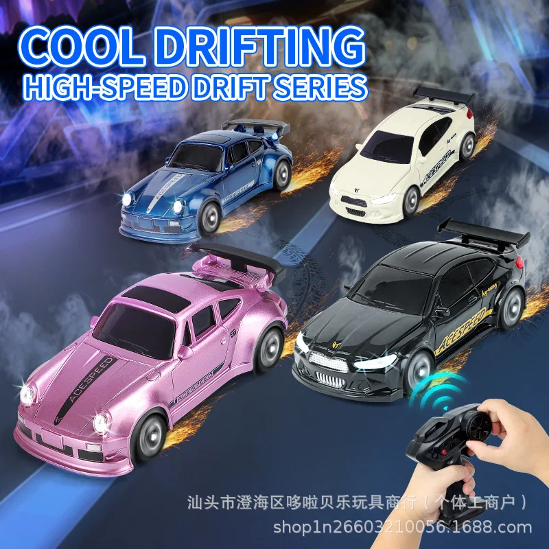 

Four Wheel Drive Drift Car Pocket Remote Control Car Rc Desktop Mini Racing Car With Light Adjustable Speed Remote Control Toy C