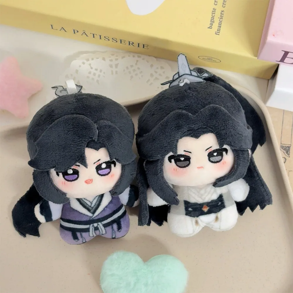 10cm 귀여운 허스키와 그의 흰 고양이 시준 봉제 인형 키체인 미니 부드러운 봉제 장난감 가방 펜던트 인형 키링 생일 선물