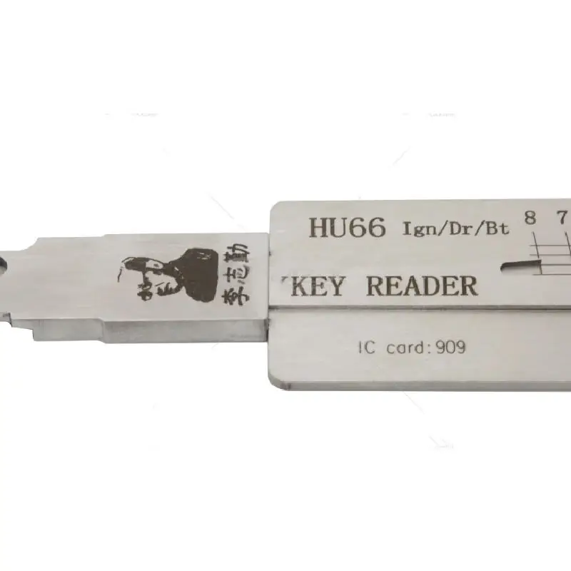 LISHI HU66 Key Reader 2-in-1 Lock Pick Decoder Ignition Locksmith Tools Vertical Milling for Audi Seat Skoda VW Vehicle
