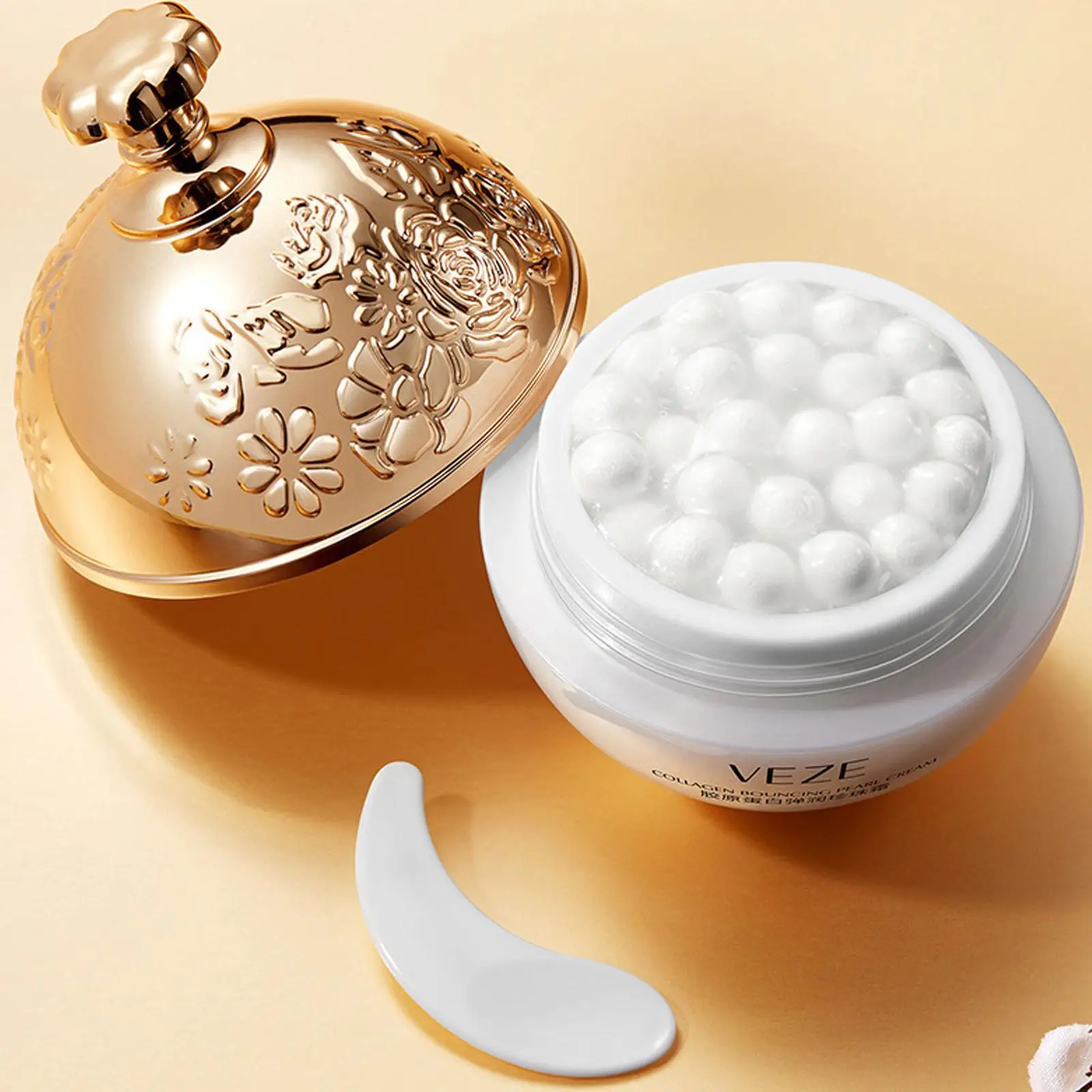 Colágeno Bouncy Pearl Face Cream, Pele Escura, Manchas, Neve, Branco, Clareamento, Enchimento De Bola De Pérola, Hidratante, S A0c0, 1Pc