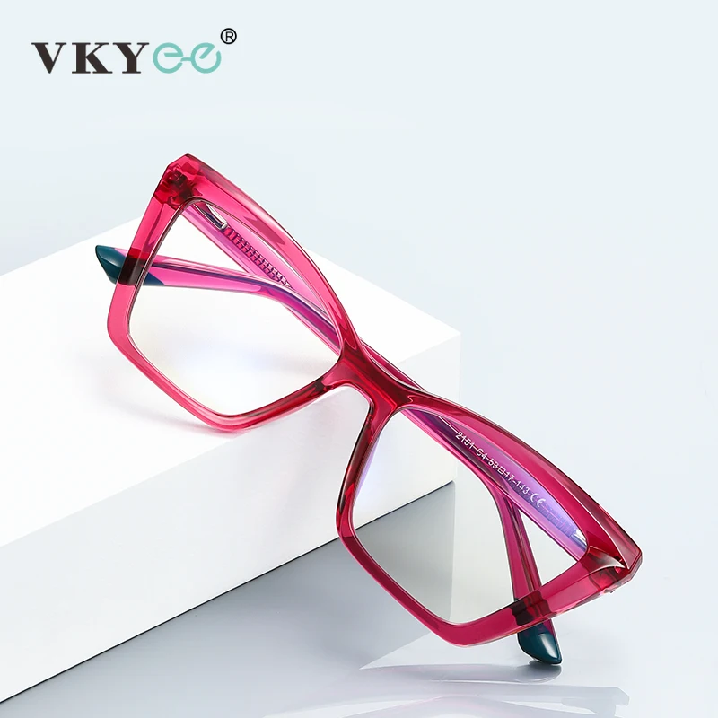 VICKY Women's Fashion Anti-Blue Light Reading Glasses Simple Optical Glasses Frames With prescription Myopia Hyperopia PFD2151