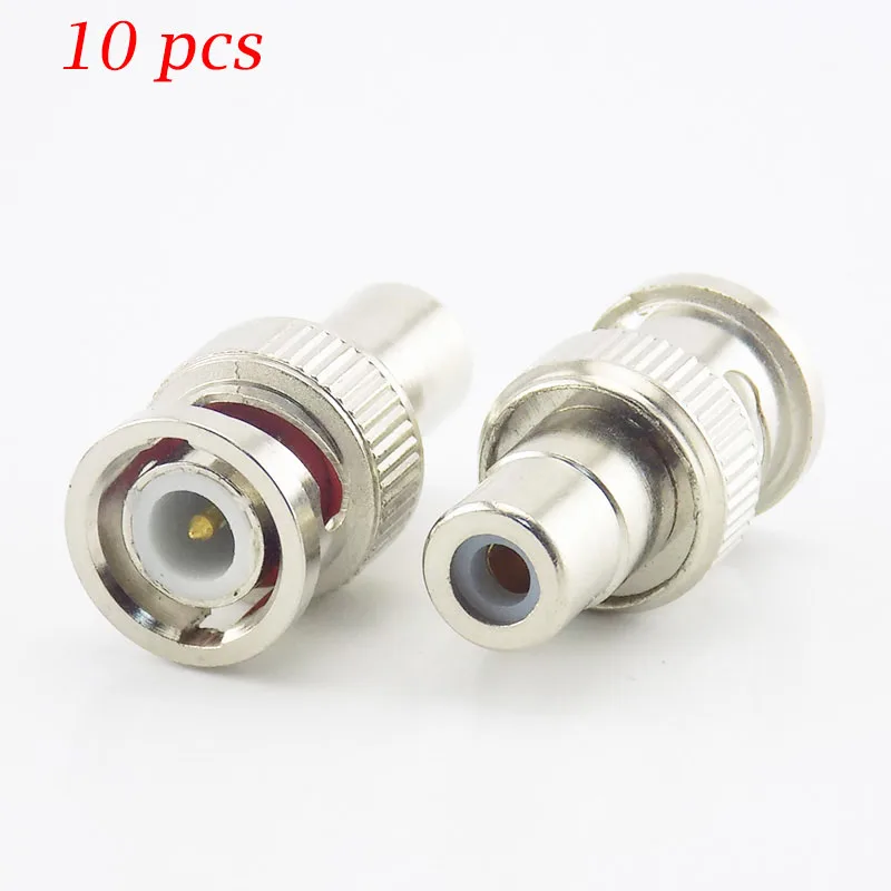 1pc/10pcs BNC male TO RCA female Plug COAX Adapter Connector plug  F/M Couple for Security System Video CCTV Camera H10