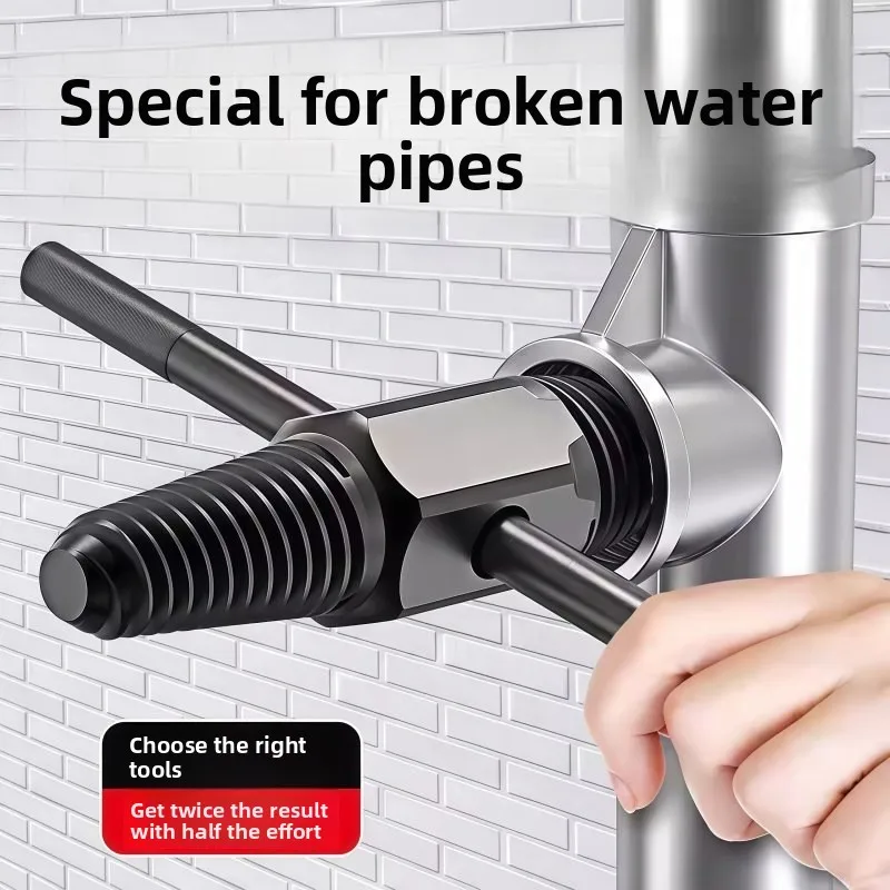 Double-Ended Broken Screw Extractor, 1/2 & 3/4, Remover Stripped Pipe & Faucet Stubs