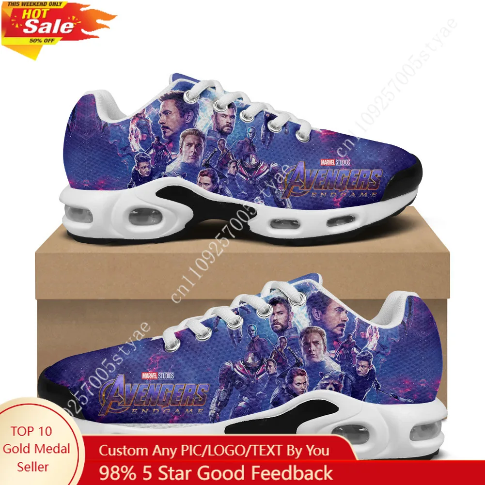 

Marvel Avengers Endgame Air Cushion Sneakers Mens Womens Teenager Sports Shoes High Quality Custom Mesh Sneaker
