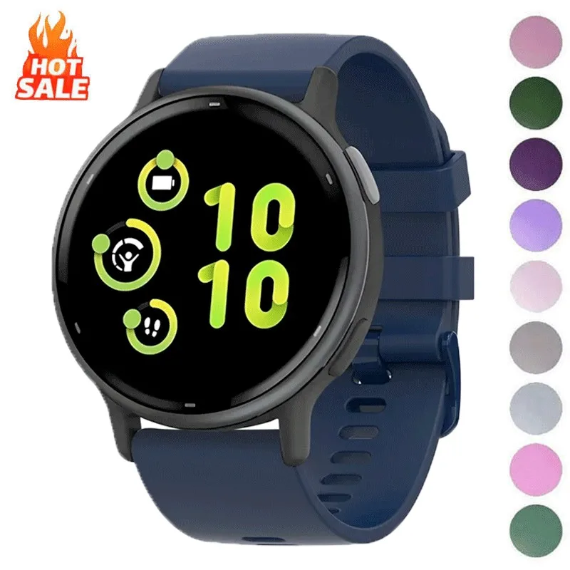 20 mm 22 mm Armbänder für Garmin VENU 3 2 Plus Sq Forerunner 265 255 Silikon-Uhrenarmband Vivoactive 5 4 Offizielles Ersatzband