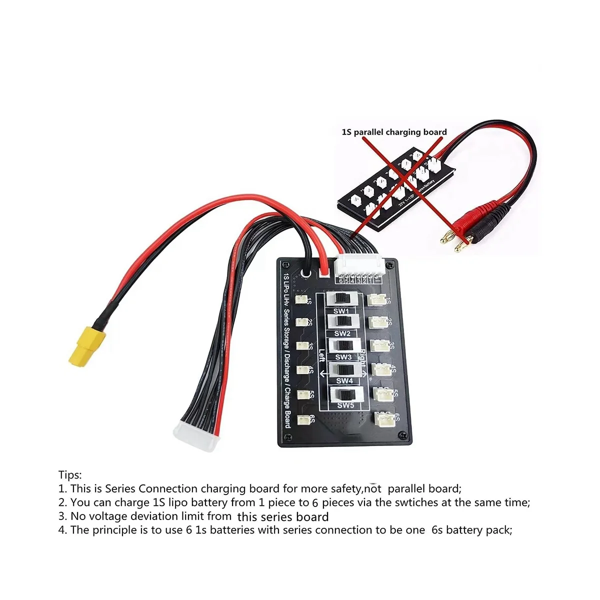 1S Lipo batteria al litio scheda di ricarica seriale Blade Inductrix Ultra Micro-JST-PH2.0