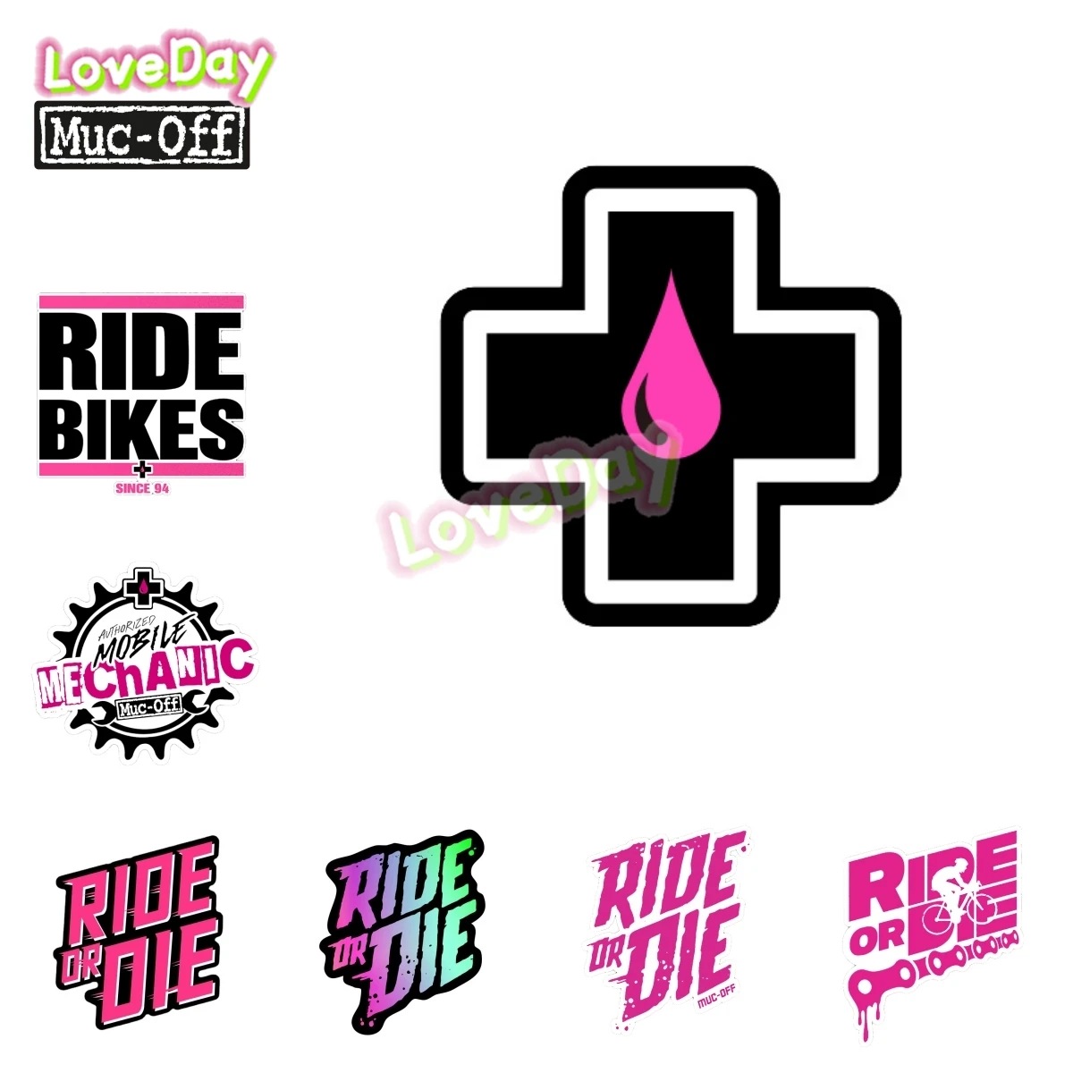 

RIDE OR DIE Bicycle Stickers Muc-Off Logo Bike Frame Top Tube Seat Tube Stickers Vinyl MTB Road Bicycle Decorative Decals