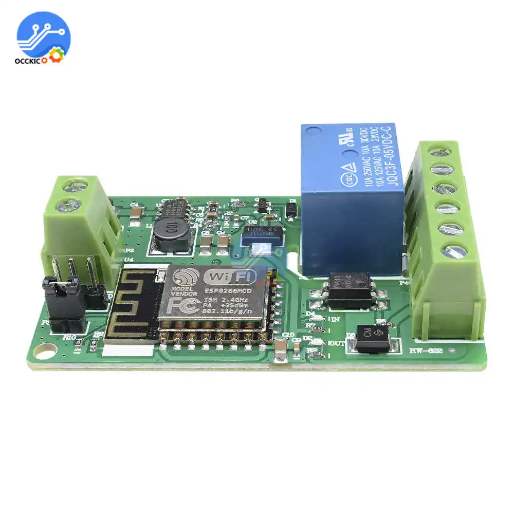 DC 7V-30V WiFi Relay Module Wireless Switch 10A 220V ESP8266 ESP-12F WIFI Delay Relay Remote Comtrol for Smart Intelligent Home