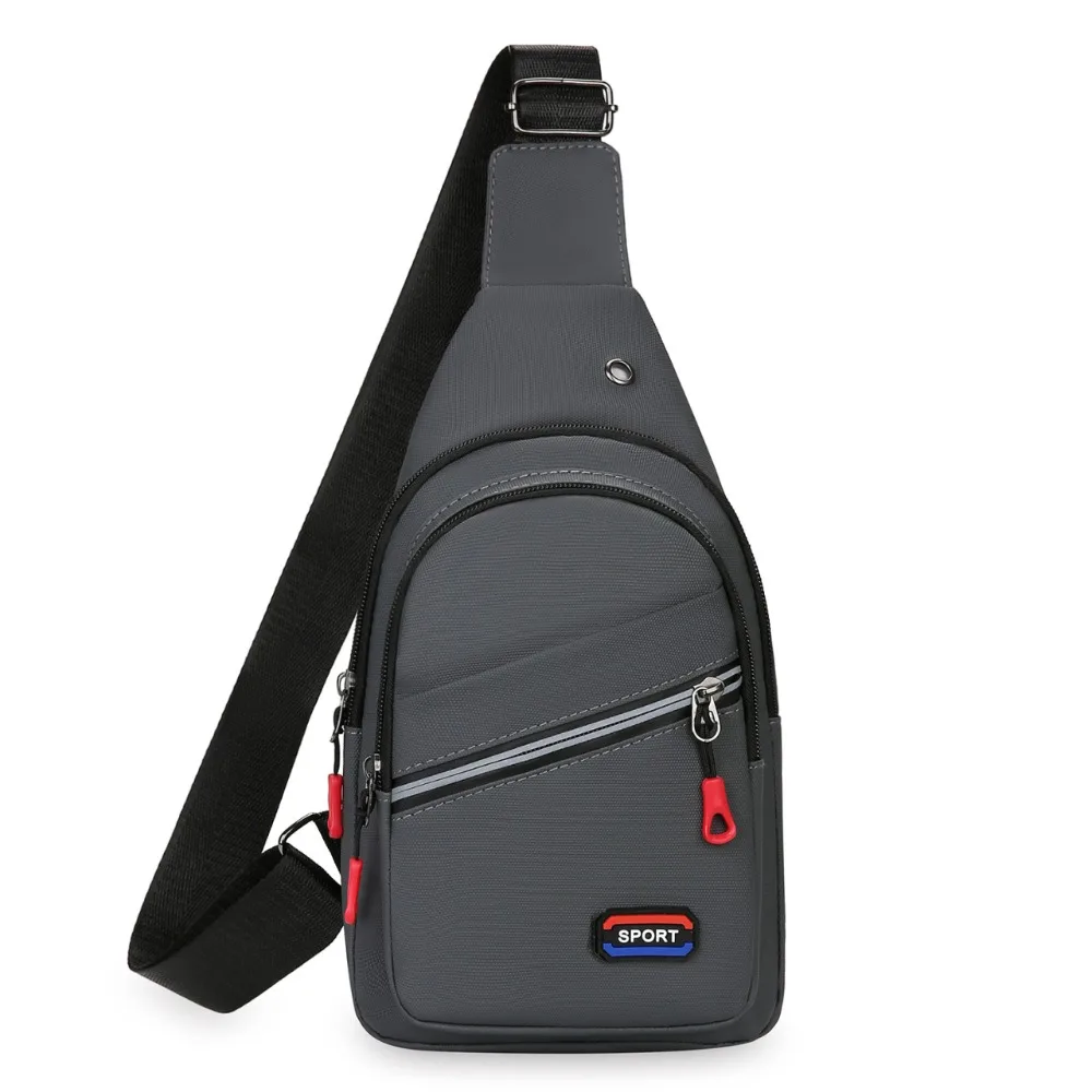 Мужская нагрудная сумка большой емкости, водонепроницаемая сумка через плечо, сумка для мобильного телефона, многофункциональная спортивная нагрудная сумка в корейском стиле для мальчиков