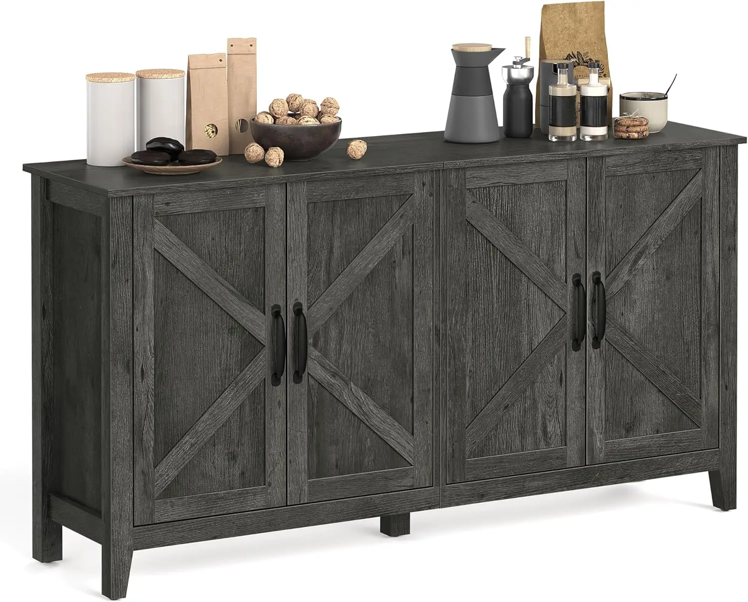 

Buffet Storage Cabinet, Kitchen Cupboard Sideboard Table, with Adjustable Shelves for Dining Room, Charcoal Gray