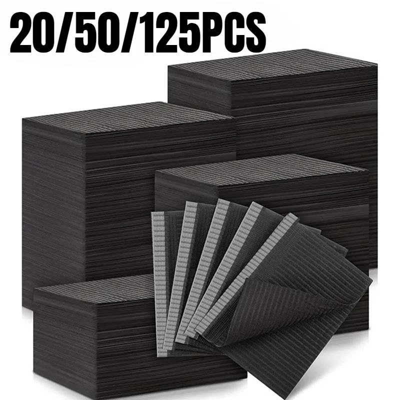 20/50/125PCS Disposable Tattoo Cleaning Pad Black Anti Fouling Tablecloth Hair Dye Manicures DIY Tattoo Cleaning Accessories