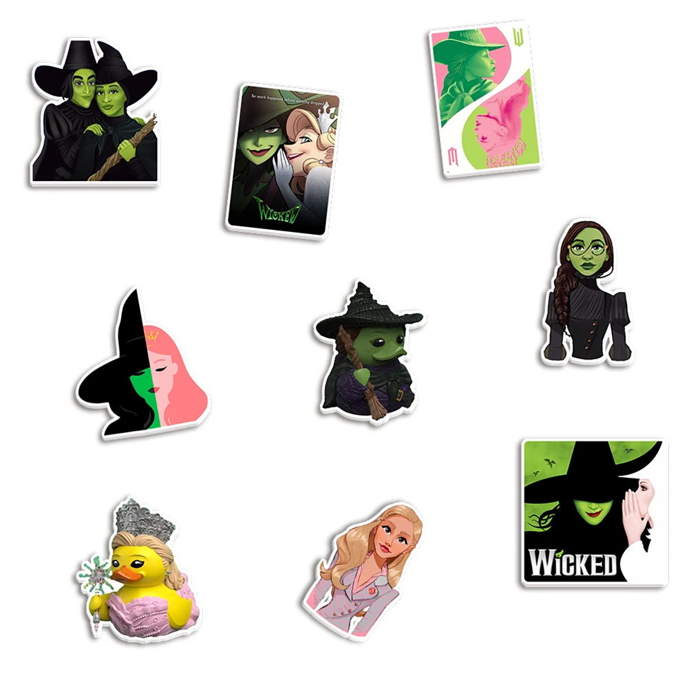 Disney Wicked Movie New Arrival Planar Resin For DIY Making Hairbow Earrings Gift Bag Decor Acrylic Flatcack 10 Pcs/Lot