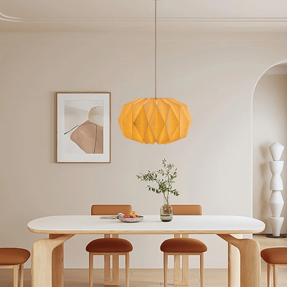 

Paper Lamp Shade Hanging Light Shade DIY Pendant Light Lampshade Decorative Ball Shaped Lamp Cover for Wedding Birthday Party