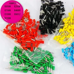 100 pieces/package E0508 E7508 E1008 E1508 E2508 insulated bushing junction box cable end wire connector crimping terminal