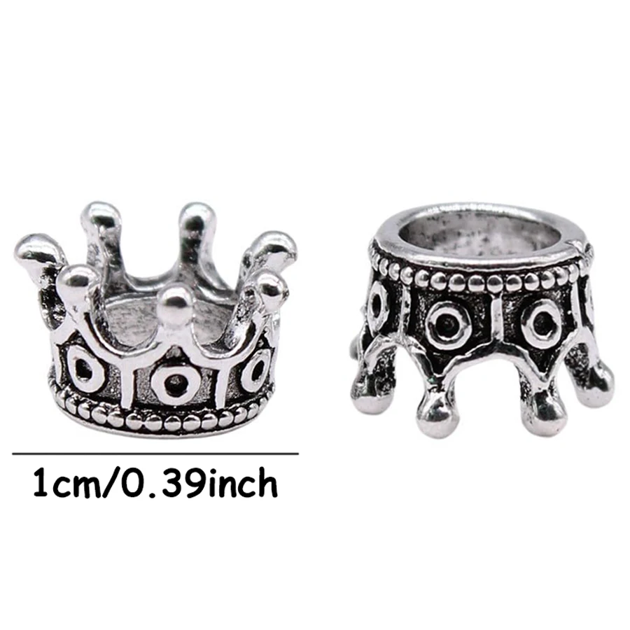 20pcs 1cm Mini Alloy Crown Charms Loose Beads Pendants Dollhouse Metal Crown Miniature Jewelry Making Necklace DIY Crafts image 6